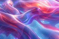 Ethereal silk waves flowing in a dreamy holographic glow. AI generated