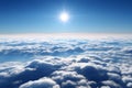 Ethereal skies Blue sky harmonizing with a captivating sea of clouds Royalty Free Stock Photo