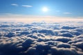 Ethereal skies Blue sky harmonizing with a captivating sea of clouds Royalty Free Stock Photo