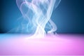 Ethereal Smoke on Light Blue Abstract Background with Pink Lighting, generative AI Royalty Free Stock Photo