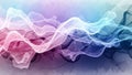 Ethereal Smoke-like Waves in Pink Purple and Blue Gradient abstract background Royalty Free Stock Photo
