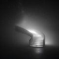 Ethereal Staircase Under Starry Sky