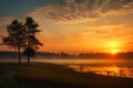 Ethereal Sunrise: Nature\'s Awakening Beauty.