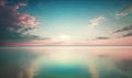 Ethereal Sunset Sky and Sea Background for Relaxation and Meditation.