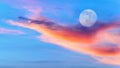 Ethereal Surreal Full Moon Colorful Nature Abstract