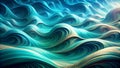 Ethereal Teal and Azure Swirls: A Generative Abstract Landscape generative AI