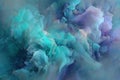 Ethereal Turquoise and Lavender Cloudscape: Abstract Aerial View in Soft Focus. Royalty Free Stock Photo