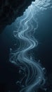 Ethereal Underwater Light Flow from Deep Sea Cave Royalty Free Stock Photo