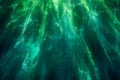 Ethereal Underwater Light Rays Dancing Through Green Ocean Waters Nature Photography