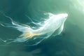 Ethereal Underwater Scene with Light Infused Translucent Fish Gliding Gracefully