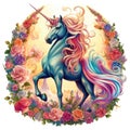 Unicorn in rococo fashion Enchanting illustrations Magical creatures