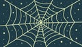 Ethereal glowing spider web pattern on a dark background, mysterious, vector design Generative AI Royalty Free Stock Photo
