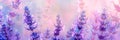 Ethereal watercolor backdrop with lavender flowers, creating a serene and tranquil atmosphere . Generative AI