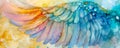 Ethereal Watercolor Wings - Artistic Abstract Background