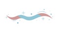 Ethereal Wavy Banner with Peach-Blue Gradient & Sparkles, Gentle Design, vector design Generative AI Royalty Free Stock Photo