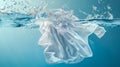 Ethereal White Clothing Submerged in Water. Generative ai