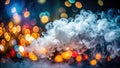 Ethereal White Smoke Bokeh on a Dramatic Dark Background A Stunning Abstract Visual Effect for Design and Creative Royalty Free Stock Photo