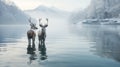 Ethereal Winter Deer: A Festive Japanese Photography With Subtle Irony