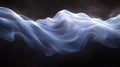 Abstract Blue Smoke Wave, Dark Background Royalty Free Stock Photo