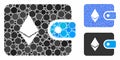 Ethereum Billfold Composition Icon of Spheric Items
