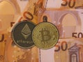 Ethereum and Bitcoin Euros