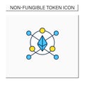Ethereum blockchain color icon