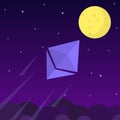 Ethereum chrystal rocket launching towards to the moon