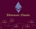 Ethereum Classic blockchain connected background