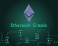 Ethereum Classic blockchain connected background