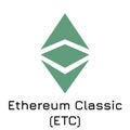 Ethereum Classic ETC. Vector illustration crypt