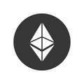 Ethereum Coin Sign. Crypto Currency Icon. Vector