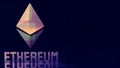 Ethereum  coin  symbol  cryptocurrency 3d rendering Royalty Free Stock Photo