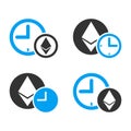 Ethereum Credit Time Vector Icon Set