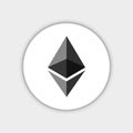 Ethereum cripto currency icon. Blockchain platform logo. Sign Ethereum classic currencies. Symbol of smart technologies.