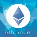 Ethereum cripto currency vector logo