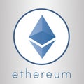 Ethereum cripto currency vector logo