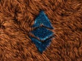 Ethereum Crypto Hair Fur Abstract Modern 3D Illustration Concept