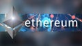 Ethereum cryptocurrency banner background illustration Royalty Free Stock Photo