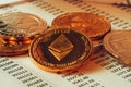 Ethereum cryptocurrency coin