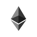 Ethereum. Cryptocurrency Ethereum logo. Cryptography modern money.