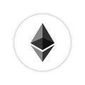 Ethereum. Cryptocurrency Ethereum logo. Cryptography modern money