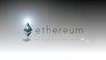Ethereum cryptocurrency logo. Ethereum is a decentralized platform that runs smart contracts based on blockchain technology