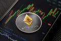 Ethereum cryptocurrency Royalty Free Stock Photo