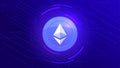 Ethereum ETH banner. ETH coin cryptocurrency concept banner background