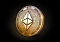 Ethereum - Cryptocurrency Coin. 3D rendering