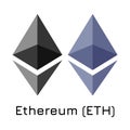 Ethereum ETH. Vector illustration crypto coin i