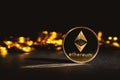 Ethereum ether coin Royalty Free Stock Photo