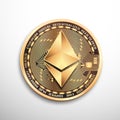 Ethereum golden coin.