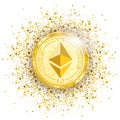 Ethereum Golden Particles Confetti