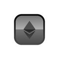 Ethereum Icon Black Button Cryptocurrency Vector Transparent Background
